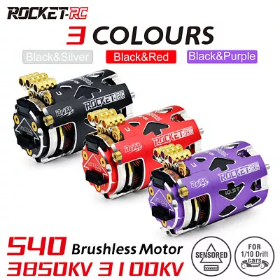 Rocket-RC Motor Thunder 540 Sensored Brushless  2-3S 3.175 Mm For 1/10 RC Cars • £68.82