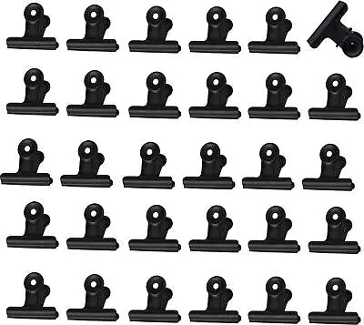 Small Bull Clips 30 Pack Mini Metal Hinge 22mm Tiny Binder Paper Clamps For • $16.78
