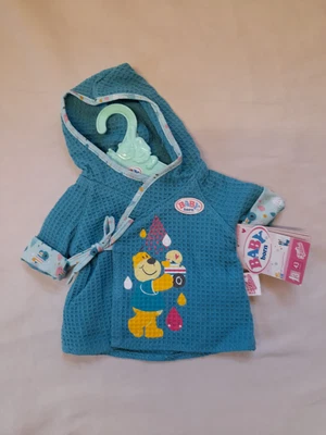 £10.99 • Buy Baby Born Bath Bathrobe For Children's Doll 43cm Toy Blue Brand New Bear Design 