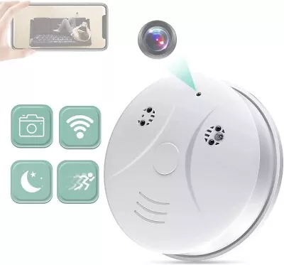Hidden Camera Smoke Detector HD 1080P WiFi Spy Hidden Camera With Night Visi... • $72.99