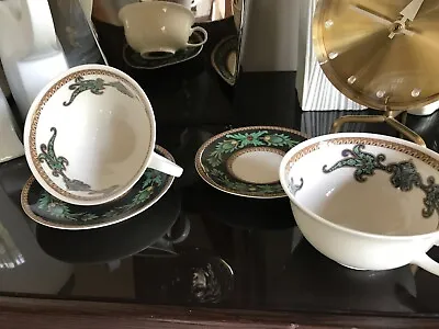 ROSENTHAL Classic Pearl China NINA CAMPBELL MAYFAIR Cups And Saucers • £20