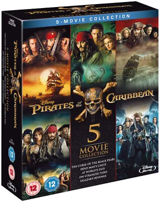 PIRATES OF THE CARIBBEAN 1-5 [Blu-ray Box Set] Complete All 5-Movie Collection • $29.95