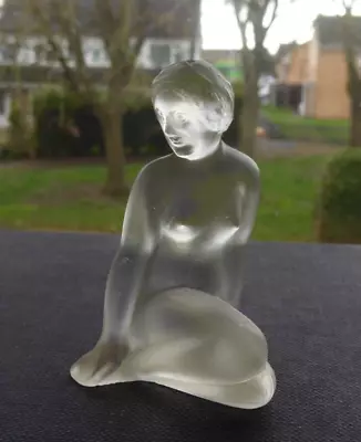 Vintage Murano Miniature Frosted / Satin Art Glass Nude Lady Figurine • £20