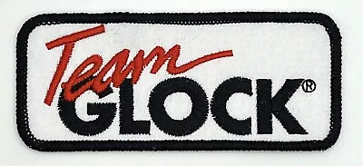 Team Glock Firearms Patch Iron On Guns Pistol Vintage Style Retro Cap Hat Jacket • $5.60