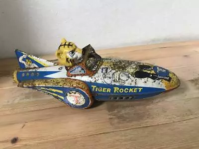 Tiger Mask Rocket Tin Toy 33cm Original Vintage No Box Japan Used Free Shipping • $699.38