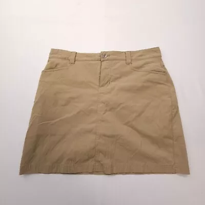 Eddie Bauer Hiking Skort Womens Size 6 Khaki Skirt Shorts Lined Stretch Travex • $18.99