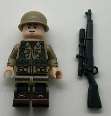 Lego Minifigure - WW2 USA / American 82nd Airborne Solider - M1 Sniper #4 - TMC  • $69.95