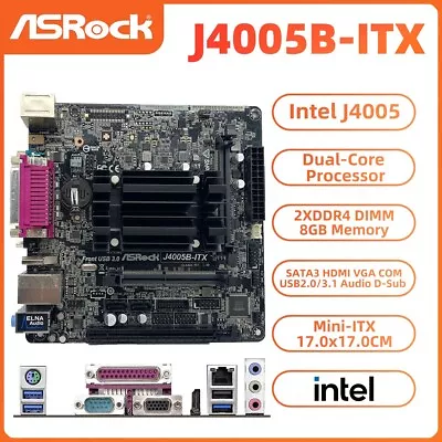 ASROCK J4005B-ITX Motherboard Mini-ITX Intel J4005 Dual-Core Processor DDR4 8GB • $106