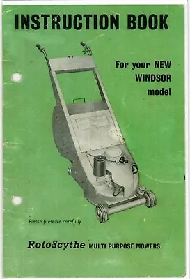 Rotoscythe Shay Windsor Model Vintage Mower Instruction Manual Copy • $5.50