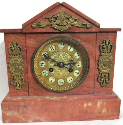 Japy Freres Med D Honneur Clock #4556 Bailey Banks Biddle Onyx Case Parts Repair • $406.29