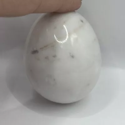 Gray Swirled Marble Stone Egg Paperweight Easter Gift • $7.70