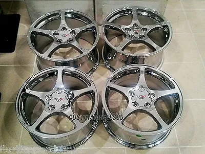 Chrome C5 Style Corvette Wheels For 1997-2004 C5  17x8.5/18x9.5  SET • $1154