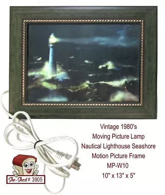 Vintage Motion Image Sound Lamp Moving Picture Lighthouse Ocean Framed MP-W10 • $69.95