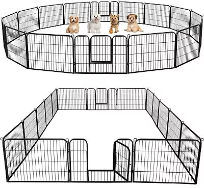 16 Panel Fence For Large Medium And Small Dogs - Heavy Duty Exercise Pen • $137.99