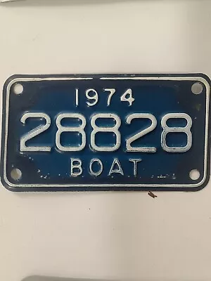 1974 Michigan BOAT License Plate #28828 • $11.99