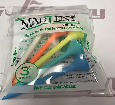 MARTINI Golf Tees - 1 Pack Of 5 Assorted Color ORIGINAL Tees 3 1/4  • $9.49