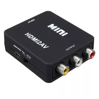 AV To HDMI-compatible Video Converter Box Adapter RCA CVSB L/R Video To HD 10 Wi • £3.37