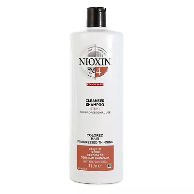 Nioxin System 4 Cleanser Shampoo Fine Hair Chemically Treated 1000ml • $54.95