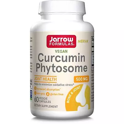 Jarrow Formulas Curcumin Phytosome 500mg 60 Veggie Capsules Joints Turmeric • £28.79