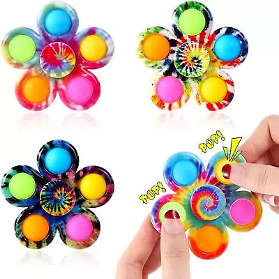 £1.50 • Buy Fidget Spinner Popper Multi-Coloured Tie-Die Colours Stress Finger Toy Gadget