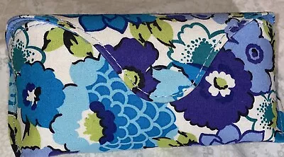 Vera Bradley Eyeglass Clam Shell Hard Case Blue Purple Floral • $9