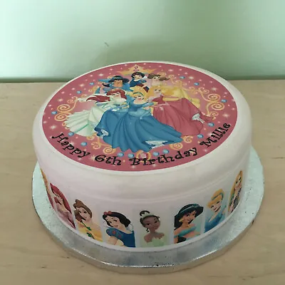 £5 • Buy Disney Princess 03 Pre-cut Edible Icing Cake Topper Or Ribbon - Princesses