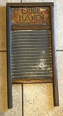 Old Dubl Handi Washing Board 18 X8.5  Columbus Washboard Co. ColumbusOhio • $37