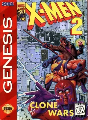 Sega Genesis Classic Art - X Men 2 Clone Wars Video Game Cover Poster 11x15 • $14.99