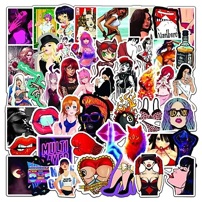 £4.33 • Buy 50PCS Adult Stickers Bomb Vinyl Skateboard Guitar Luggage Sexy Girls Decals Pack