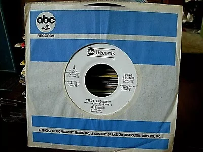 B.B. KING  PROMO 45 NMint  SLOW And EASY  ABC  Soul Blues 1977 Vinyl  CLEAN  • $3.10