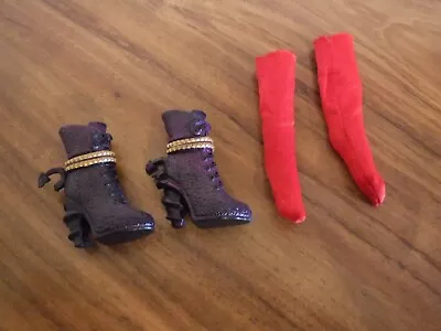  Monster High/Ever After High  Fashion Toy Doll Accessories Boots/ Red Stockings • $14