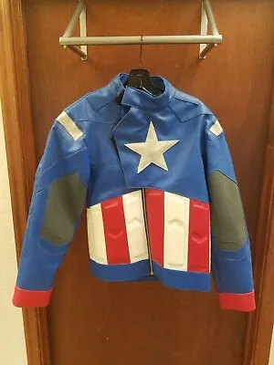 Preowned Captain America Style Leather Jacket Costume Size S/M (18 X 25) • $99.99