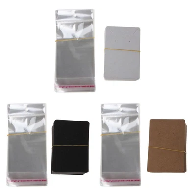 $19.72 • Buy Earring Display Card Adapter 100Pcs Jewelry Display Cards 100Pcs Self-Seal Bags
