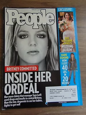 People Magazine -Feb 18 2008 - Britney Spears - Katharine McPhee - Marie Osmond • £5.91