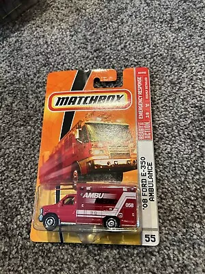 2009 Matchbox /#55 '08 Ford E-350 Ambulance / Red / Emergency Response • $13.99