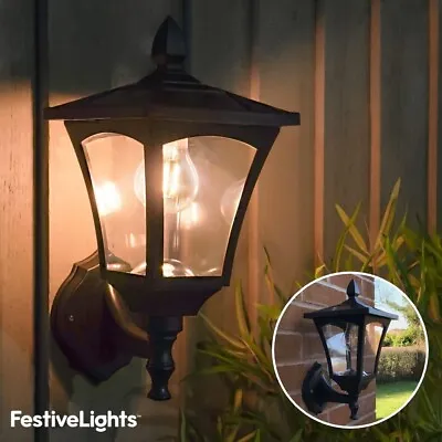 Solar Filament LED Wall Lantern Outdoor Welcome Security Light | House Garden • £47.99