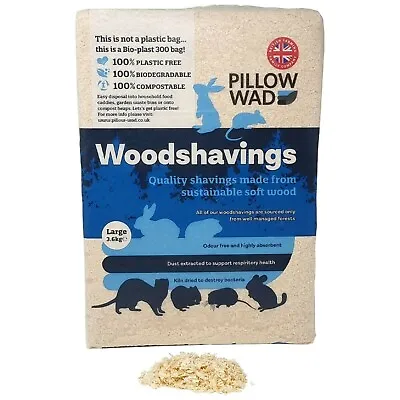 Pillow Wad Wood Shavings Small Animal Bedding 100% Biodegradable 3.6kg • £8.53