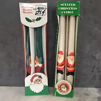 Waving Santa + McCrory Angels Vintage Tapered Christmas Candles Lot Of 2 10  • $14.95