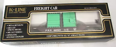 K Line O/O27 Pennsylvania Depressed Center Flat Car W/2 Transformers #665501 NEW • $29.95