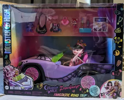 Monster High Clawdeen Wolf & Draculaura Fangtastic Road Trip Car Doll New Sealed • $70