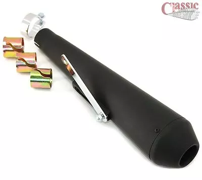 £47.95 • Buy Cafe RACER Megaphone/Mega Tron-Exhaust/Silencer,black Universal+NORTON,BMW TRIUM