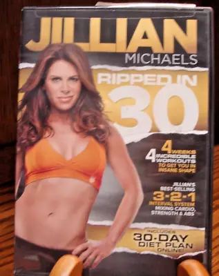 Jillian Michaels: Ripped In 30 (DVD 2011) Widescreen~136 Minutes~4 Workouts U15 • $7.35