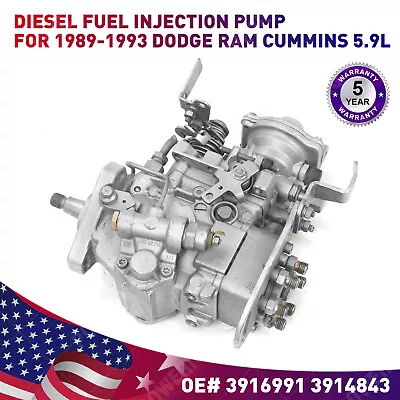 For 1989-1993 Dodge RAM Cummins 5.9L Diesel Fuel Injection Pump 3916991 3914843 • $540