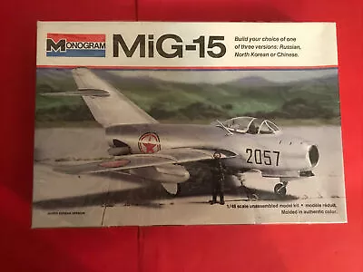 Monogram 5403  MiG-15 1:48 VINTAGE 1976 FACTORY SEALED • $34