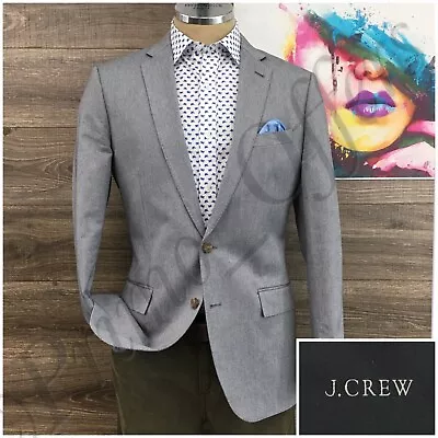 J Crew Ludlow Mens Blazer Sport Coat 2 Button Casual Jacket Size 40R Cotton Suit • $89.95