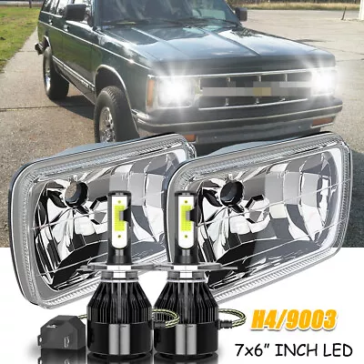 DOT 5x7  7x6 Inch LED Headlight High Low Sealed Beam DRL H4 For Chevy S10 Blazer • $86.99