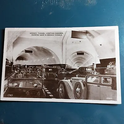 Antique 1938 Postcard Mersey Tunnel Junction Chambers • £7.15