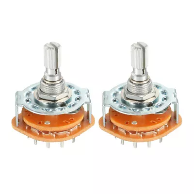 2pcs 3P4T 3 Pole 4 Position 1Deck Band Channel Rotary Switch Selector • $14.92