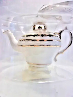 Vintage Porcelain Teapot Ornament Golden Traditions Martha Stewart 2002 Tea Pot • £24.10