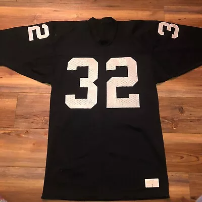 Vintage Sand Knit Los Angeles Raiders 32 Marcus Allen NFL Football Jersey Sz Med • $43.20